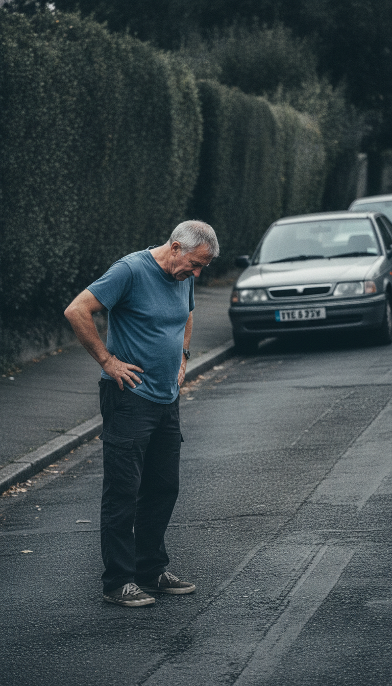 Catching breath on a slope