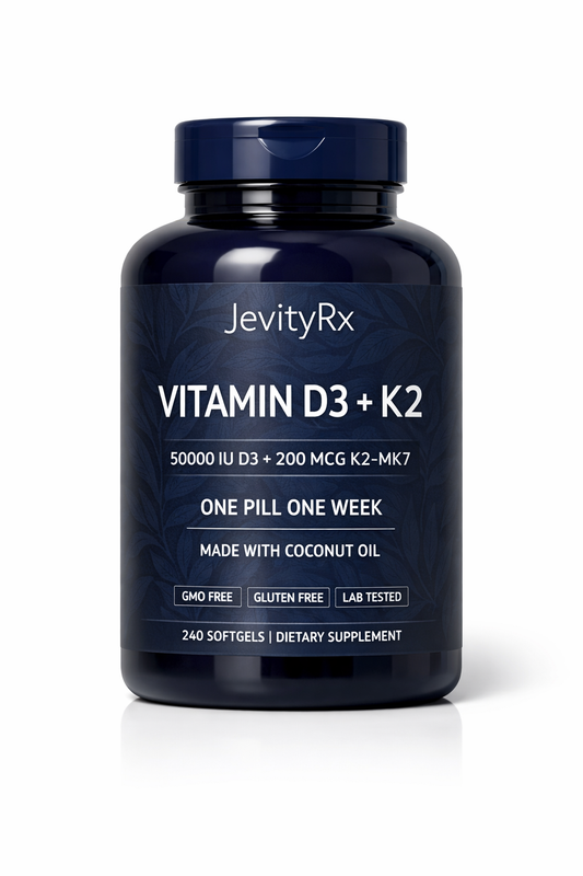 JevityRx Vitamin D3 50000 IU + K2 200mcg - 240 Softgels