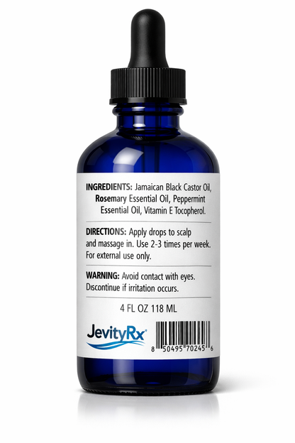 JevityRx Rosemary Mint Jamaican Black Castor Oil – 4oz - Supplement Facts