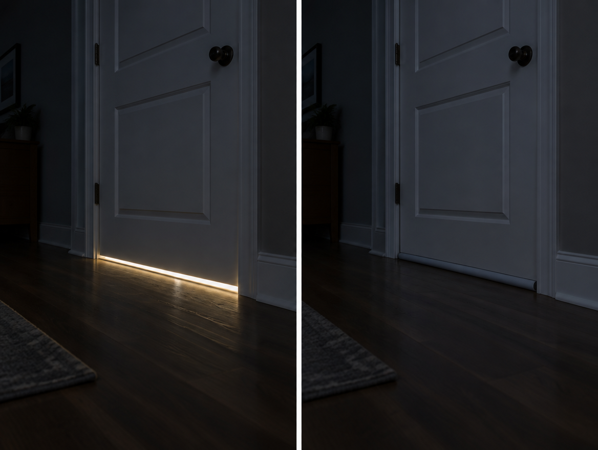 Light leak before and after