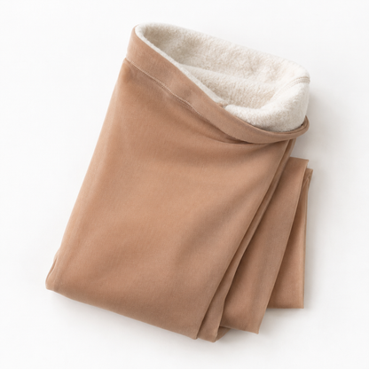 Fleece-lined sheer-look tights