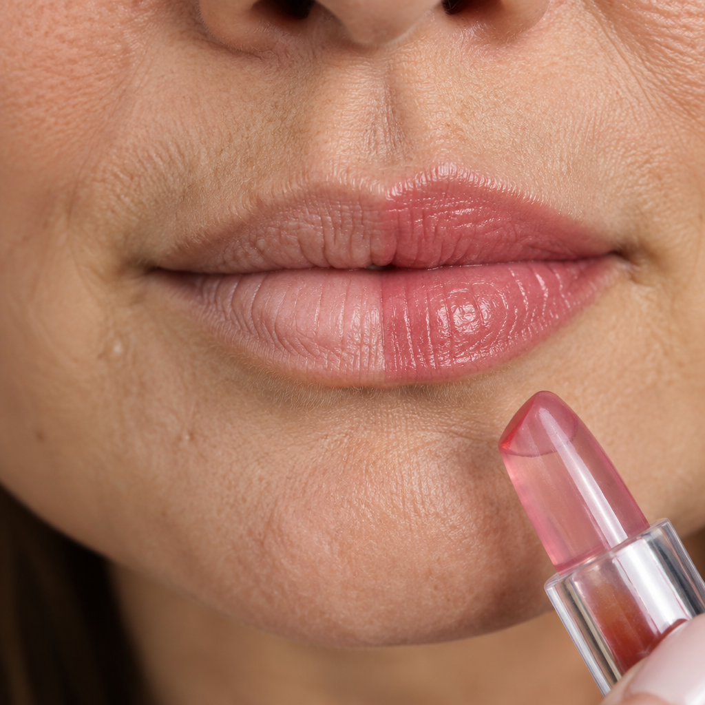 Before and after on lips